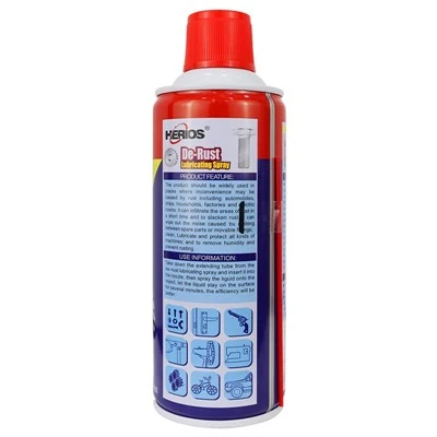 2024 New Design 450 Ml HERIOS Multi-Use Product Lubricant Aerosol Spray Straw Spray Lubricant Aerosol Rust Remover